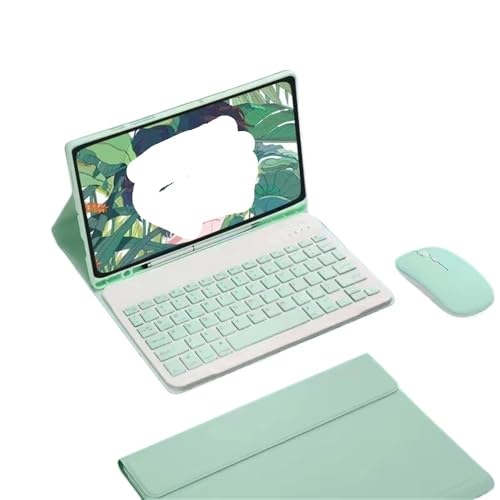 Teclado inalámbrico magnético y ratón verde para tableta Samsung Galaxy Tab S6 Lite 2024 P625