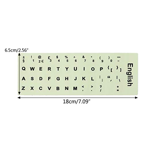 Pegatinas fluorescentes para teclado impermeables miniatura 4