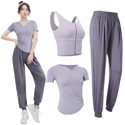 Vêtements d'entraînement 3 pièces anti-transpiration ensemble de yoga noir XL
