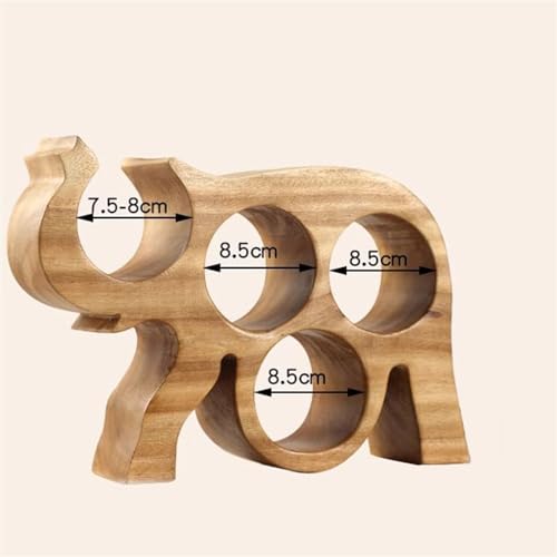 Soporte para botellas de vino de madera maciza miniatura 7