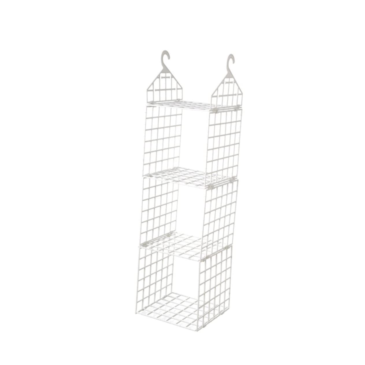 MAGICLULU Hängender Kleiderschrank Organizer, Dreilagig, Faltbar, Pp, Weiß | Pyjamas und Kleidung, mit Haken, Belüftet, Breite Öffnung, Einfach Abzunehmen