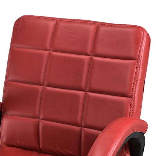 Image of GOYALSON Comfortable Revolving Office Chair Adjustable Swivel Chair with Padded Seat & Backrest for Home Office (2, Red, Standard)