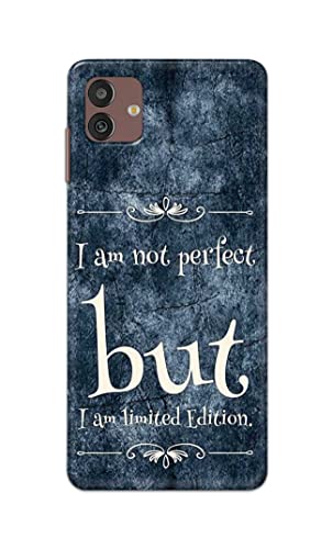 Image of Printed Hard Back Cover Case for Samsung Galaxy M13 5G Back Cover (I Am Not Perfect I Am Limited Edition) -1803