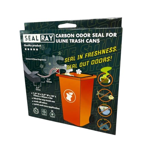 SealRay Carbon Seal for Outdoor Trash Can - Odor Neutralizer With Fragrance - Trash Can Odor Control. Fits All Outdoor Trash Containers With Lids. For All Outdoor Garbage Cans With Wheels