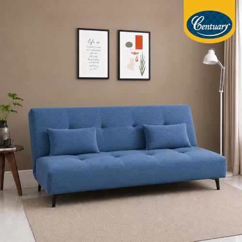 Image of Centuary EasyFlip Sofa Cum Bed, 3-in-1 Sofa,Recliner & Double Bed,Blue Dusk