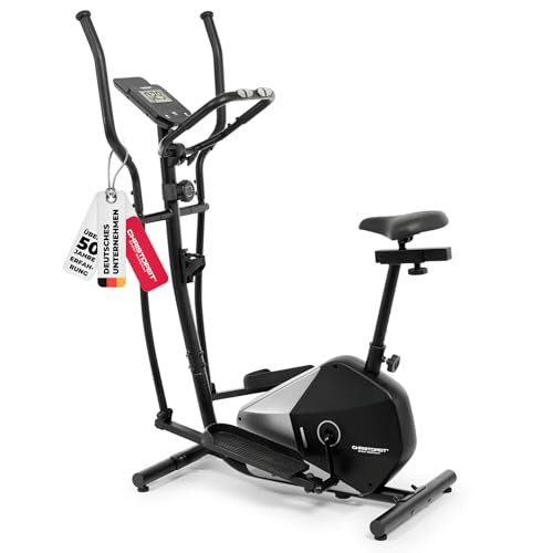 Christopeit Crosstrainer – 2-in-1 Cross- & Heimtrainer mit 7 kg Magnet-Bremse & 8 Widerstandsstufen – Leises Training, LCD-Display, Puls-Sensoren & Tablet-Halterung – Gelenkschonend