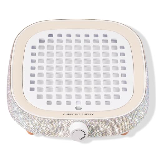 Image of CHRISTINE SHELLY Nail Dust Collector, Powerful 4000RPM Vacuum Fan Vent Dust Collector Extractor Dust Suction Machine for Acrylic Nails Polishing, Nail Salon& Home