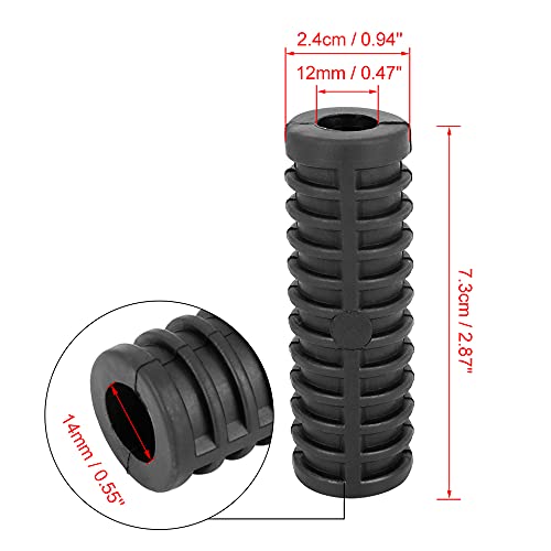 F FIERCE CYCLE 3stk. Kickstarterhebel Universal Schalthebel Kick Start Hebel Gummi Kickstarter Schwarz 12mm Durchmesser