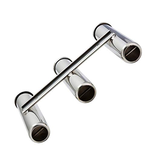 Deck-Mount Adjustable Fishing Rod Holder，Heavy Duty Top Mounted Or Side Mounted Angle Removable Marine Stainless Steel Rotatable Rod Holder (S3) #TOP4