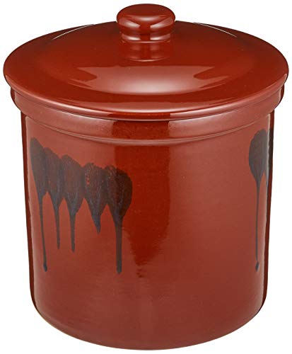 ヤマキイカイ(Yamakiikai) 漬物器 茶 5.4L 蓋付切立瓶3号