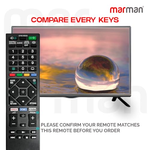Image of marman Replacement of Sony Tv Remote Original Bravia Fit All Series of Smart Android 4K LED LCD OLED QLED FHD HD Sony Television - Universal Remote for Sony Bravia Without Voice Command