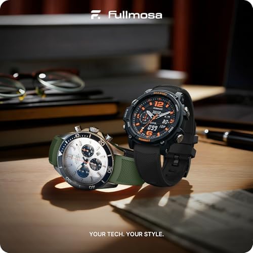 Fullmosa 2 Pack Silicone Watch Bands 20mm 22mm Quick Release Watch Straps for Men Women, Soft Rubber Replacement Band Compatible with Garmin Seiko Samsung Galaxy with Stainless Steel Buckle, Includes Spring Bar Tool,22mm,Black/Black-Army Green/Black Buckle - 1