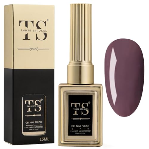 Image of THR3E STROKES Professional UV Gel Nail Polish, HEMA-FREE Lasts Upto 21 Days, Super Glossy Finish, Non-Chipping, Non-Smudging, Quick Drying Nail Polish,15 ml (21, 15ML)