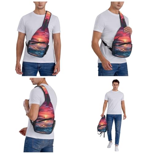 Bolso tipo sling para hombre y mujer negro miniatura 6