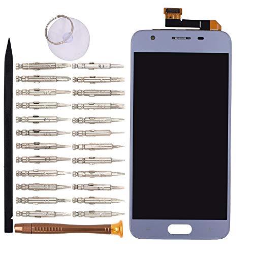 Image of LCD Screen Display with Digitizer Touch Panel Without Bezel Frame Compatible with Samsung Galaxy J3 2018 J337 J3 Star Amp Prime 3(Blue)