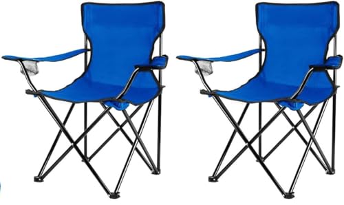 MOMENT Portable Folding Beach Chair Multi-Purpose Camping Chair for Adult Lightweight Patio Lawn Quad Chair for Outdoor Travel Picnic Hiking Supports110kgs Load With Carry Bag [Random Color] (2PCS)