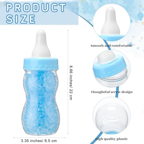 Image of Roowest 512 Pcs Baby Shower Games Guess How Many Pacifiers Sign 100 Small Guessing Games 10 HB Pencils 750ml Milk Bottle 400 Acrylic Pacifiers Decoration for Guest Gender Reveal(Blue,Bear)
