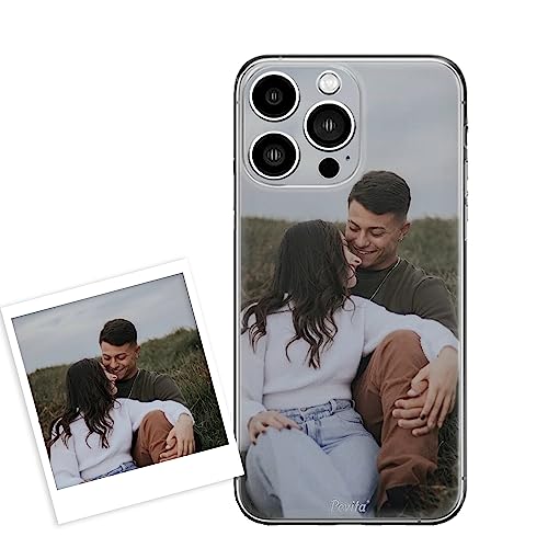 Pevita Funda Personalizada para iPhone 14 Pro– Carcasa de Móvil con Tu Foto o Diseño – Silicona TPU Flexible – Impresión Premium Duradera – Regalo Original