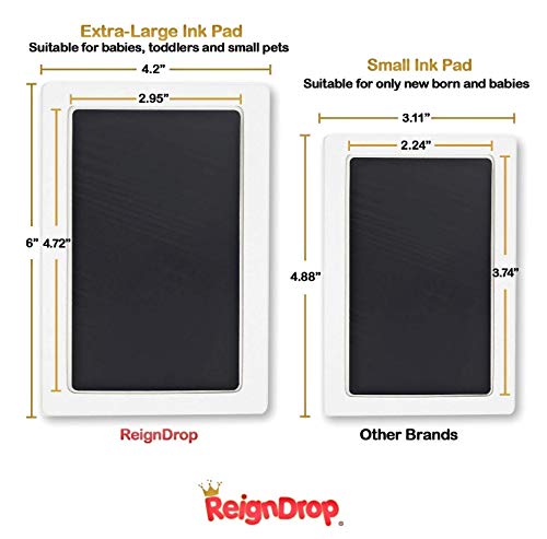 Inkless Large Clean Touch Ink Pad Kit for Baby Footprint Handprint & Pet Paw Print, No Ink Mess, Clear Print - Image 2