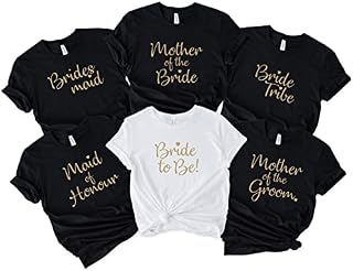 Hen Party T-Shirts Bride to Be Tribe Squad - Custom Personalised Tops Gold