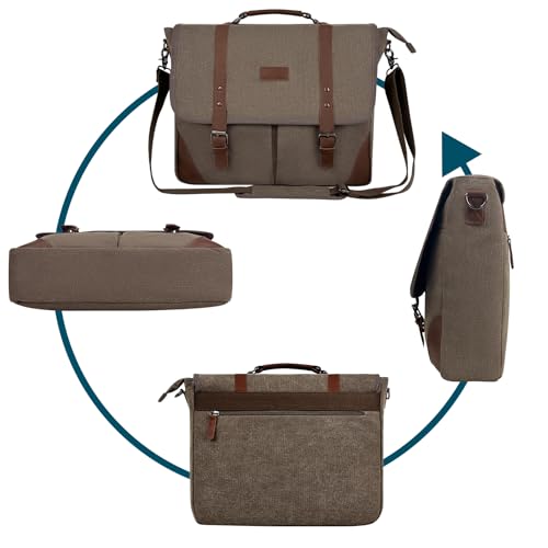 Bolso Mensajero de Lona Vintage para Laptop 15.6" miniatura 6