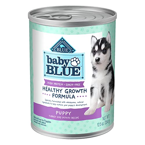 Blue Buffalo Baby Blue Healthy Growth Formula Grain Free High Protein, Natural Puppy Wet Dog Food, Turkey And Potato Recipe 12.5-Oz Cans (Pack Of 12) #TOP1