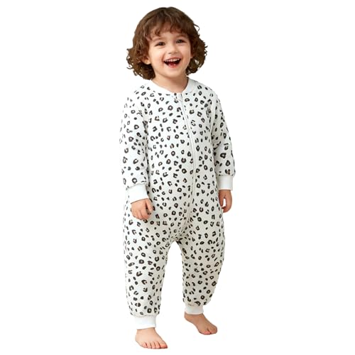 Image of 0.5 Tog Wearable Blanket with Detachable Long Sleeves, Footie Jumpsuit for 9-36 Months