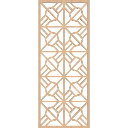 Image of 11 3 /8 inchW x 29 3 /8 inchH x 1 /4 inchT Auburn Decorative Fretwork Wood Wall Panels, Hickory
