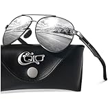 CGID Lunettes De Soleil Homme Premium Al-Mg Polarisées Femme Charnières à ressort UV400 CAT 3 CE avec étui