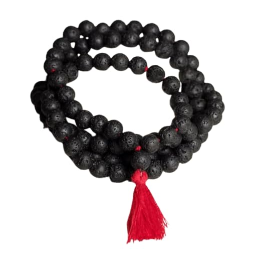 Static Stone Black Basalt Stone Mala | Lava Mala Original Certified ...