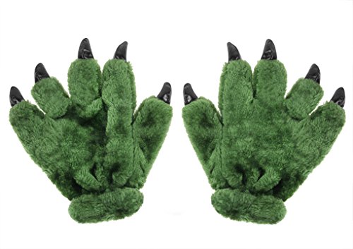 Unisex Halloween Cosplay Gloves Animal Costume Dinasour Cat Paw Claw Wolf Gloves
