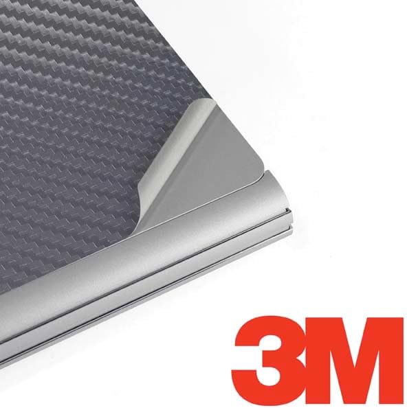 Skinit Decal Laptop Skin Compatible with Surface Book 2 13.5in - Silver Carbon Fiber Specialty Texture Material Design