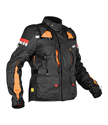Image of Rynox Stealth Evo 3 Jacket - Motorcycle Touring Jacket | Impact Protection | Abrasion Resistance - Black, 4XL