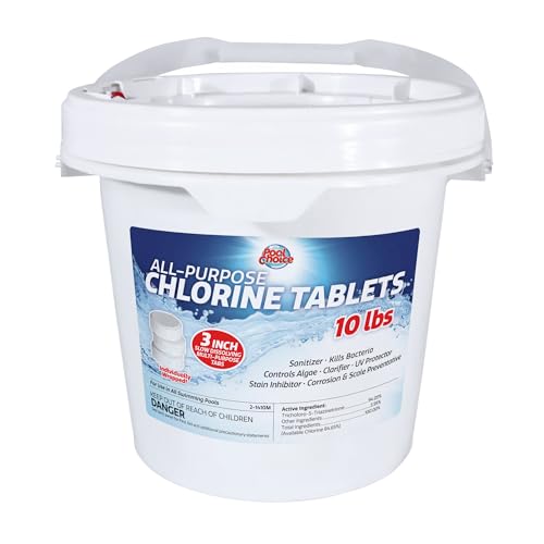 SpaChoice 10-Pounds All-Purpose Pool Chlorine Tablets, Everything-in-One, Chlorine Tablets 3 Inch, Made in USA