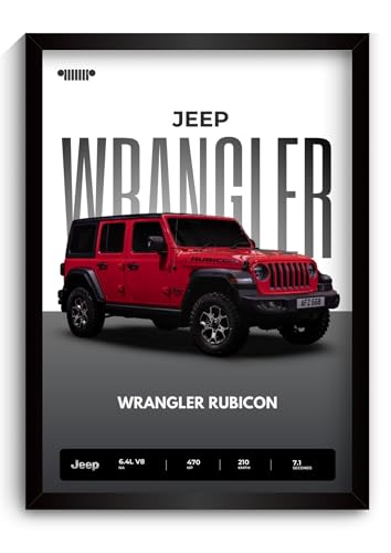 Image of Funk You Store Jeep Wrangler Poster | Framed Poster of Jeep Wrangler Rubican A4 Sized (31 x 23 cm) | Car Posters for Wall, Gift for Boys, Car for Wall, Bedroom, Hostel, Study Room