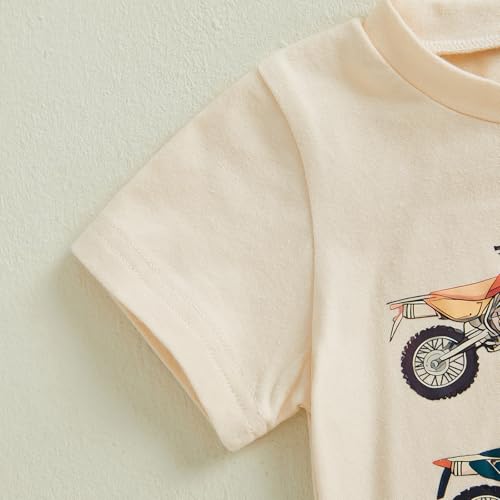 Bagilaanoe Summer Outfit Toddler Baby Boy Motorcycle Short Sleeve T-Shirt Shorts Set Infant Boy Clothes 2Pcs Set3