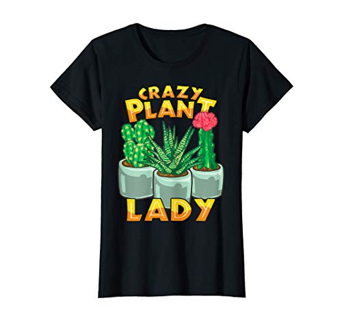 Donna Funny Crazy Plant Lady Gardening Pun Gardener Maglietta