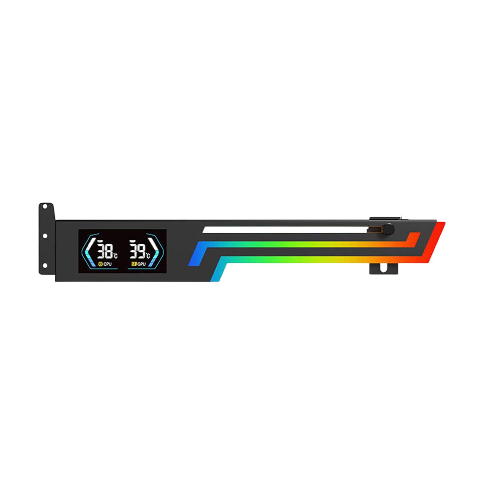 Supporto per Scheda Video GPU RGB con Lettura Digitale della Temperatura e Installazione Senza Attrezzi per staffe Supporto GPU per Case