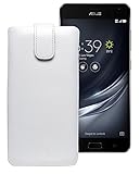 Original Favory Etui Tasche für Asus ZenFone AR | Leder Etui Handytasche Ledertasche Schutzhülle Hülle Hülle Lasche mit Rückzugfunktion* in weiss