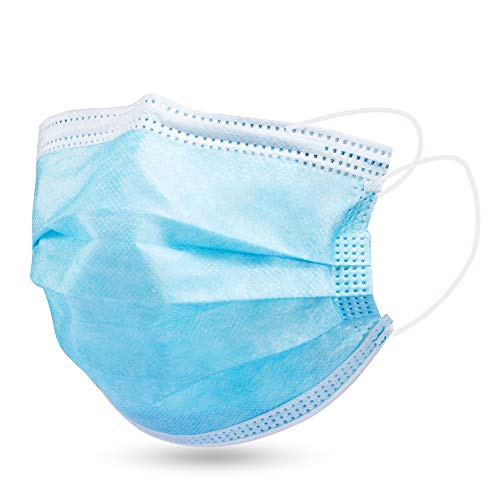 AXHKIO 50PCS Mascherine Monouso con Passanti per le Orecchie Maschere Traspiranti e Confortevoli 3 Strati di Maschera Antipolvere