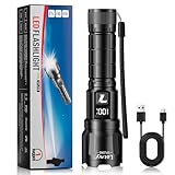 Letmy 懐中電灯 強力 ledライト【2025新型・超高輝度6000ルーメン・P50チップ】2000mAh18650バッテリー付 ディジタル電気量 アルミ合金 Type-C充電 ズーム式 軍用 最強 軽量 明るい ハンディライト アウトドア 防水IP65 散歩 登山/夜釣り/キャンプ/作業用/護身用/避難対策/防災グッズ/停電/地震 フラッシュライト タクティカルライト 一個セット