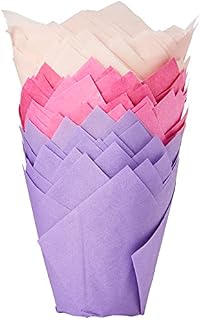 Scrumptious Sprinkles Pink Colour Mix Tulip Muffin Cases x 50, Wood, 21x11x11 cm