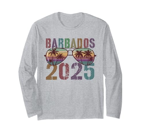 Enfants Barbados 2025 Vacay Voyage en famille assorti Besties Family Manche Longue
