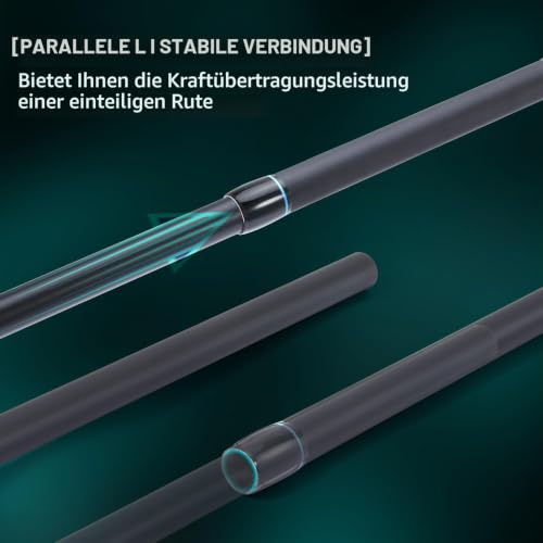 Sougayilang Karpfen Angelrute, 3-Abschnitt High - Qualität Carbon Karpfen Rute 2.7M/3.0M/3.3M 3.0lbs Angelrute mit Eva Comfortable Handle – Bild 4