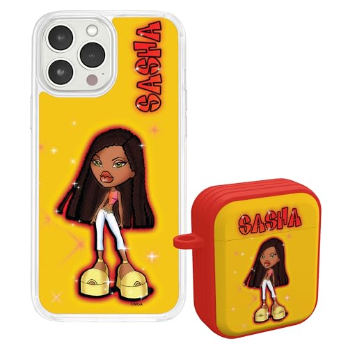 Affinity Bands Bratz Passion for Fashion HD Phone and Earbud Case Combo Compatible with iPhone 11 Pro Max and AirPods Gen 1 & 2 (Sasha)