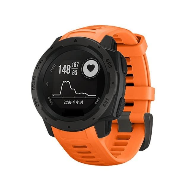 Bracelet silicone Garmin Instinct facile à installer pour montre connectée