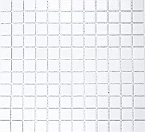 Mosani MOS18-0111 Keramikmosaikfliesen Weiß Matt