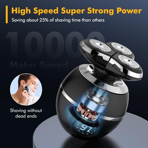 ETENTOUS 2025 Rechargeable Electric Razor for Men - Waterproof 3D Shaver - Image 3