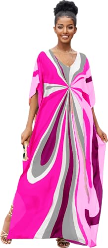 LOUSEA women's swimsuit cover up Batwing sleeve green beach long dress loose caftans for women bathing suit cover up dress