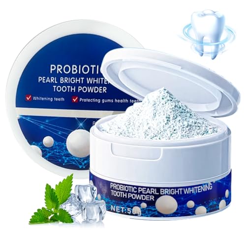 Polvo Blanqueador de Dientes 50g,Blanqueador Dental en Polvo,Efecto Blanqueamiento Dental Duradero,Elimina Manchas de Café, Té y Vino,Refresca el Aliento,Ideal para Uso Diario y Sonrisa Brillante
